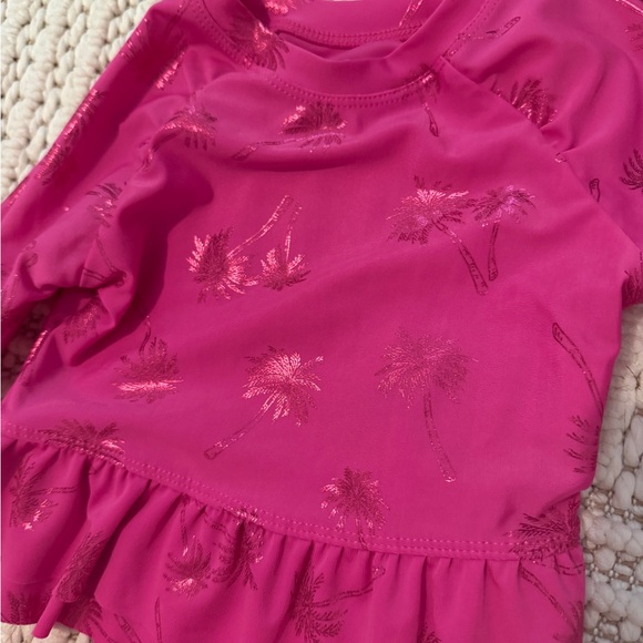 Wonder Nation Fuchsia Swim Rashguard Set - Picture 3 of 3